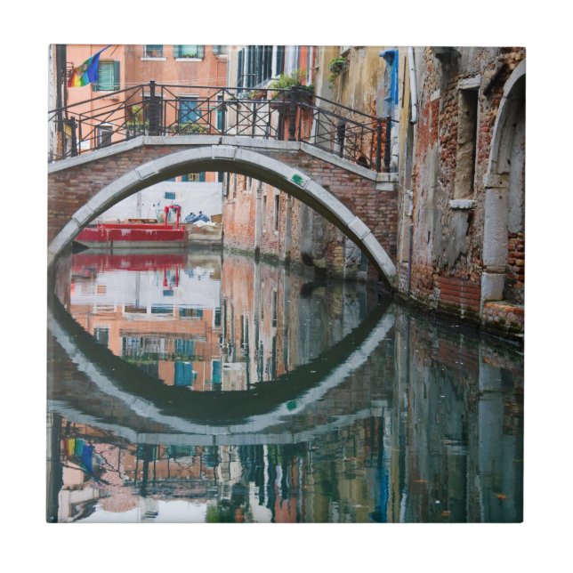 Bridge over Venice Canal Ceramic Tile (Front)