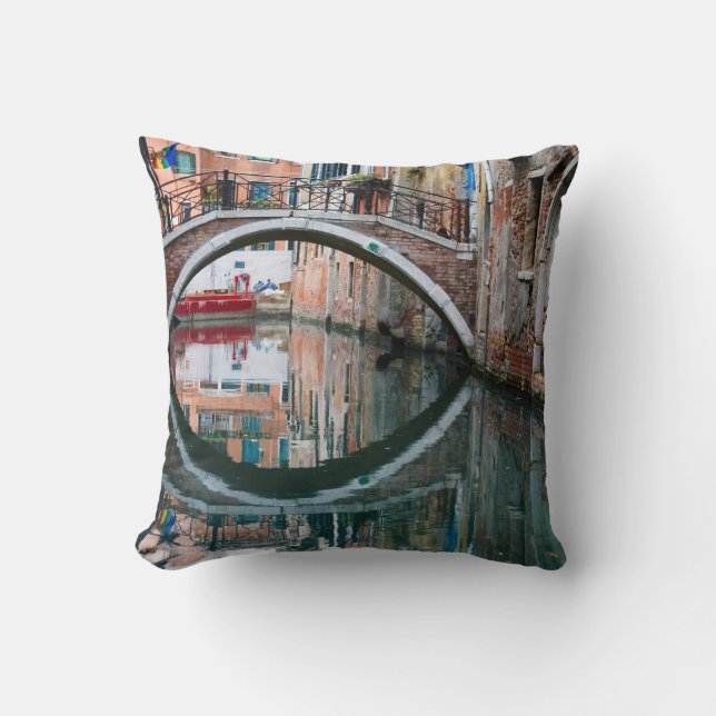 Bridge over Venice Canal Cushion (Front)