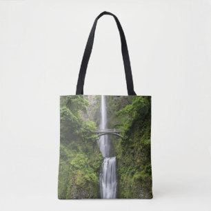 Bridge over Waterfall Landscape Tote Bag