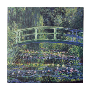 Bridge Over Waterlily Pond by Claude Monet Ceramic Tile