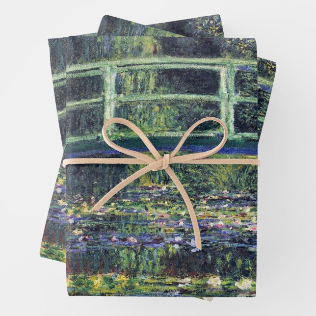 Bridge Over Waterlily Pond by Claude Monet Wrapping Paper Sheet (In situ)