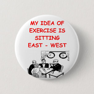 BRIDGE player joke 6 Cm Round Badge