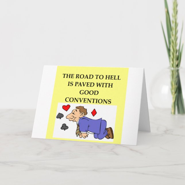 bridge player joke card (Front)