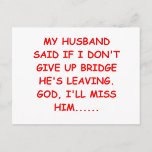 BRIDGE player joke Postcard
