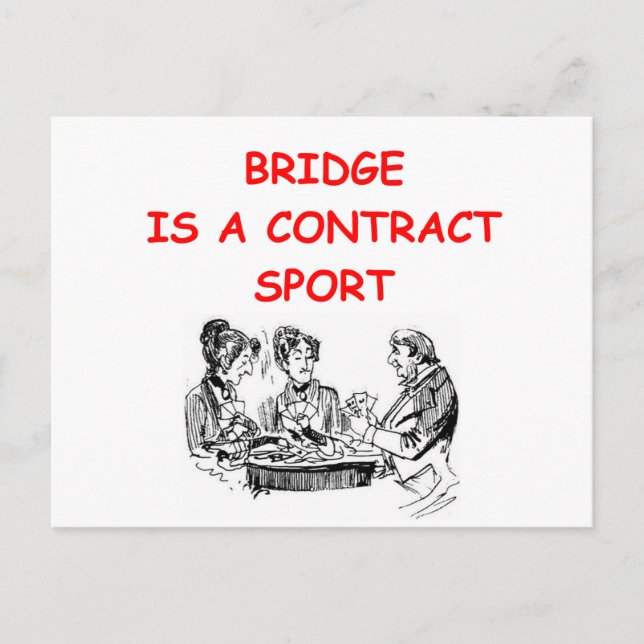 BRIDGE player Postcard (Front)