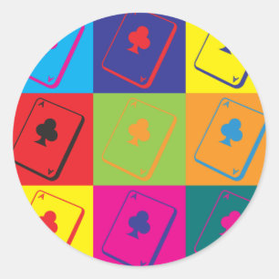 Bridge Pop Art Classic Round Sticker