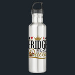 Bridge Queen 710 Ml Water Bottle<br><div class="desc">Cool gift for bridge player or partner. Perfect for bridge card game lover or enthusiast</div>
