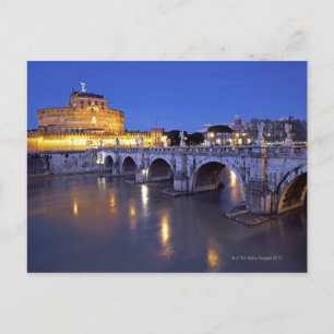 Bridge Sant Angelo and Castel Sant Angelo at Postcard