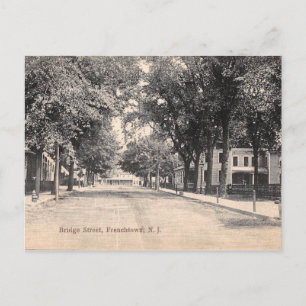 Bridge St., Frenchtown, New Jersey Vintage Postcard