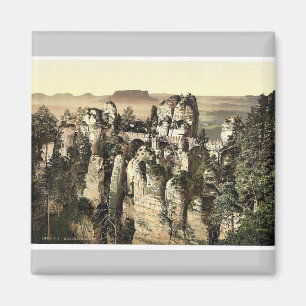 Bridge, the Bastion, Saxony, Germany rare Photochr Magnet