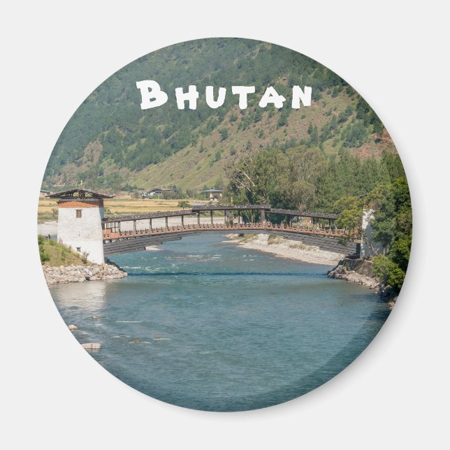 Bridge to Punakha Dzong in Bhutan Magnet (Front)