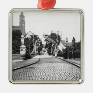 Bridge to the Cathedral, Breslau Poland, c.1910 Metal Ornament