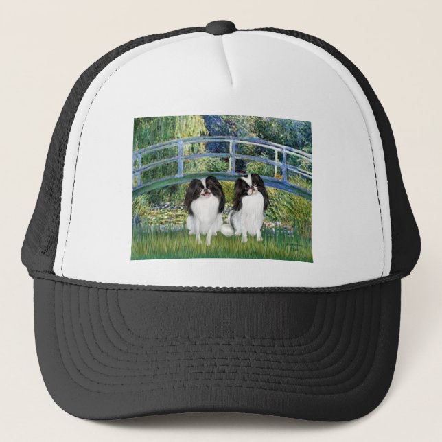 Bridge - Two Japanese Chins (2BW) Trucker Hat (Front)