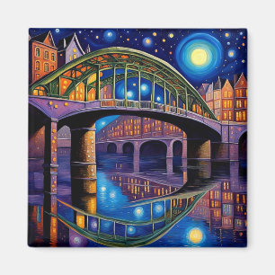 Bridge under moonlight 5 magnet