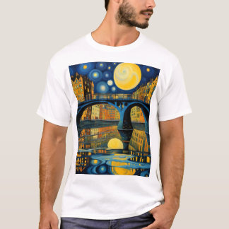 Bridge under moonlight 7 T-Shirt