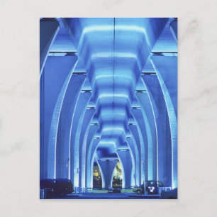 Bridge, underneath lighting, Port of Miami, Postcard