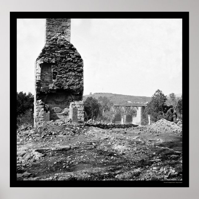 Bridge Where General Longstreet Retreated 1864 Poster (Front)