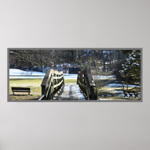 Bridge with Snow Poster