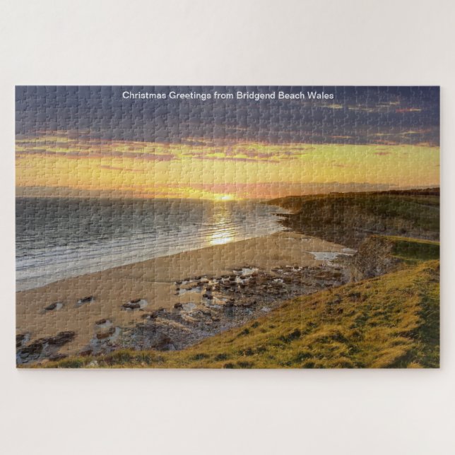 Bridgend Beach  Wales Jigsaw Puzzle (Horizontal)