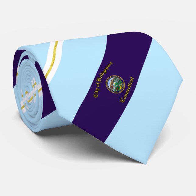 Bridgeport (Connecticut) city flag Neck Tie (Rolled)