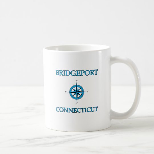 Bridgeport Connecticut Nautical Compass Rose Coffee Mug