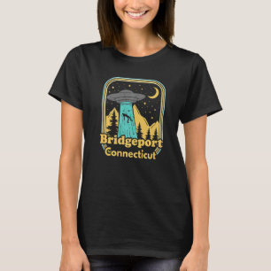 Bridgeport Connecticut Ufo Alien Hunter 80s State T-Shirt