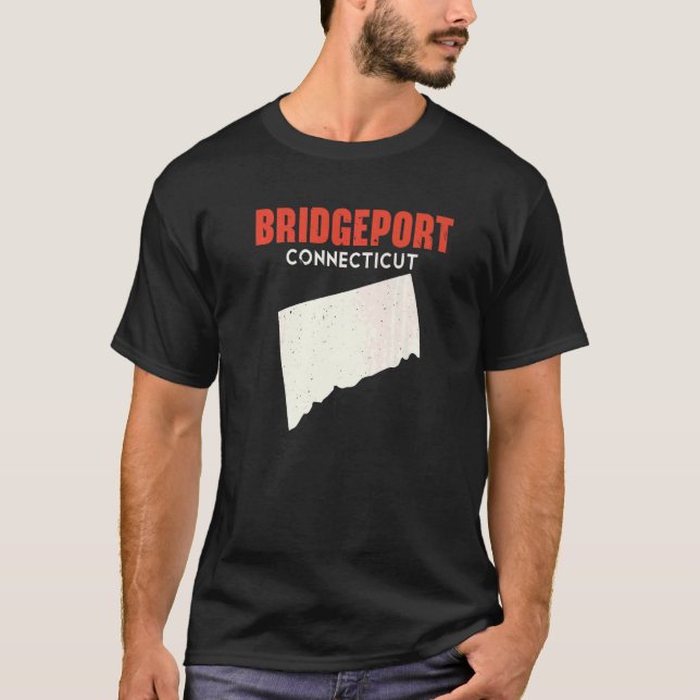 Bridgeport Connecticut USA State America Travel Co T-Shirt (Front)