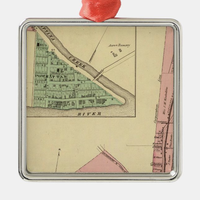 Bridgeport Metal Tree Decoration (Front)