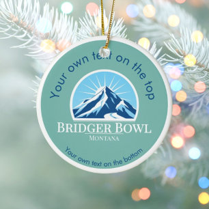 Bridger Bowl Montana ski area christmas Ornament