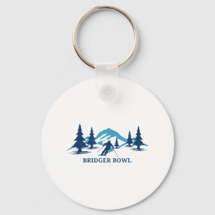 Bridger Bowl Montana Ski Resort Skiing Skier _1 Key Ring