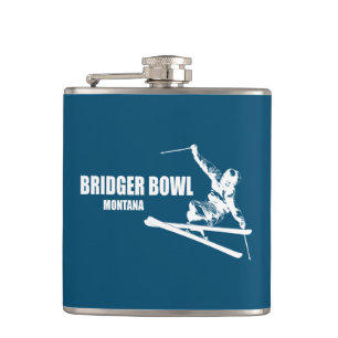 Bridger Bowl Montana Skier Hip Flask