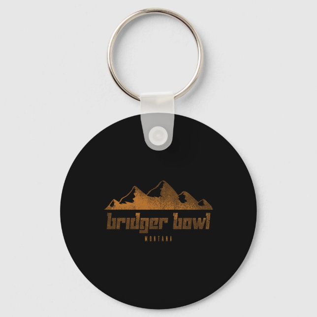 Bridger Bowl Mountains Montana Hiking Outdoors  Key Ring (Front)