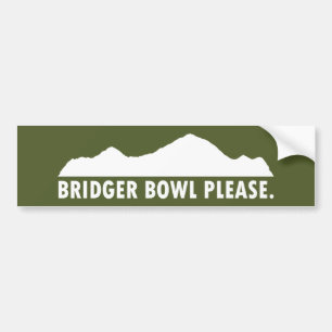 Bridger Bowl Please Bumper Sticker