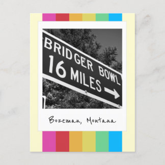 Bridger Bowl Retro Instant Camera Postcard