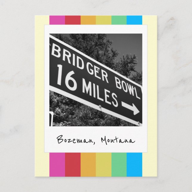 Bridger Bowl Retro Instant Camera Postcard (Front)