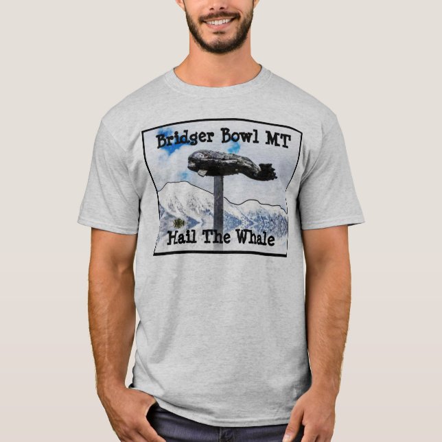 Bridger Bowl whale T-Shirt (Front)