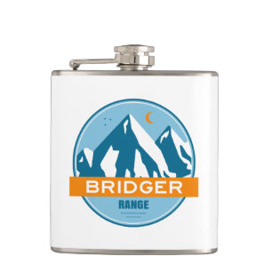 Bridger Range Montana Stars Moon Hip Flask