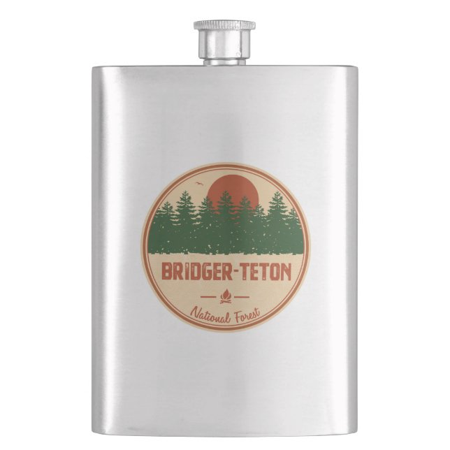 Bridger-Teton National Forest Hip Flask (Front)
