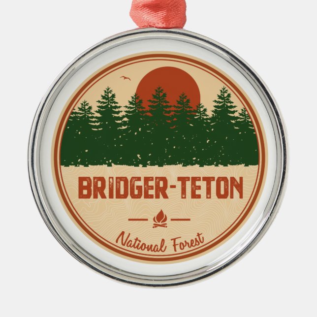 Bridger-Teton National Forest Metal Ornament (Front)