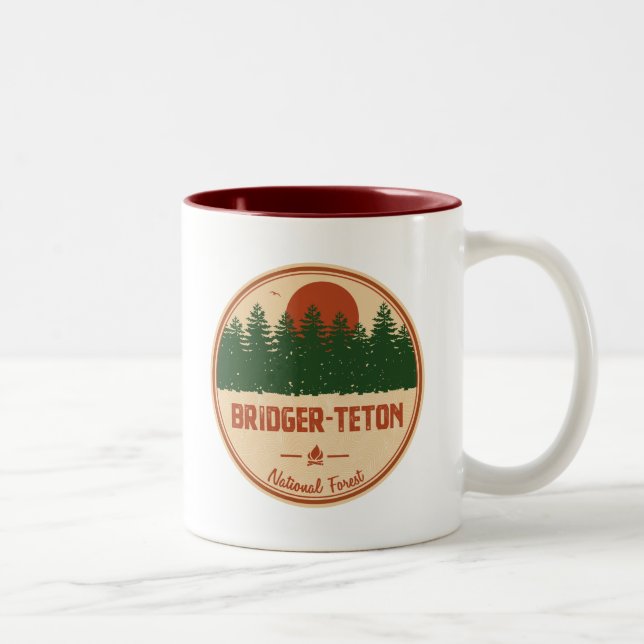 Bridger-Teton National Forest Two-Tone Coffee Mug (Right)