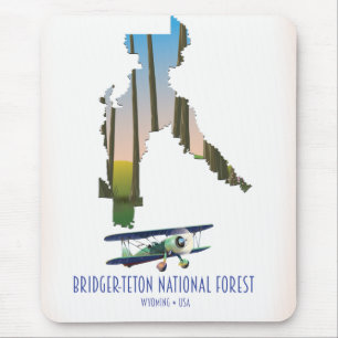 Bridger-teton national forest, wyoming map mouse pad