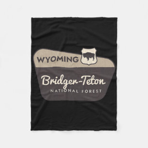 Bridger-teton National Forest Wyoming Welcome Sign Fleece Blanket