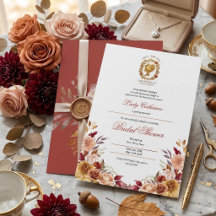 Bridgerton Fall Bridal Shower Invitation Floral