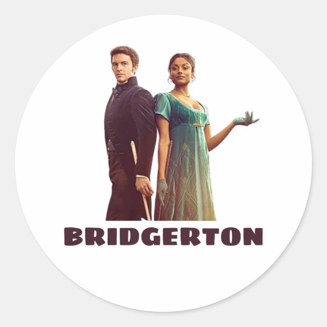 Bridgerton-Funny Classic Round Sticker (Front)