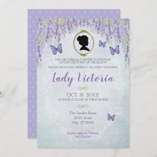 Bridgerton Inspired Birthday Tea Party Invitation