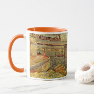 Bridges Across Seine, Asnieres by Vincent van Gogh Mug