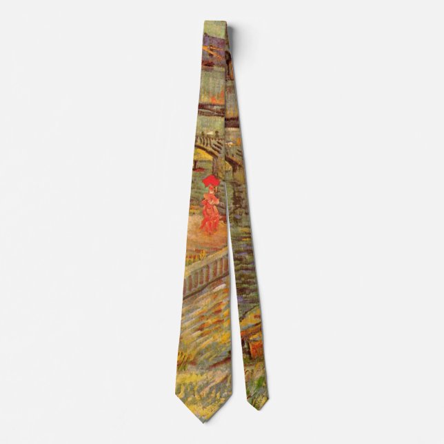 Bridges Across Seine, Asnieres by Vincent van Gogh Tie (Front)