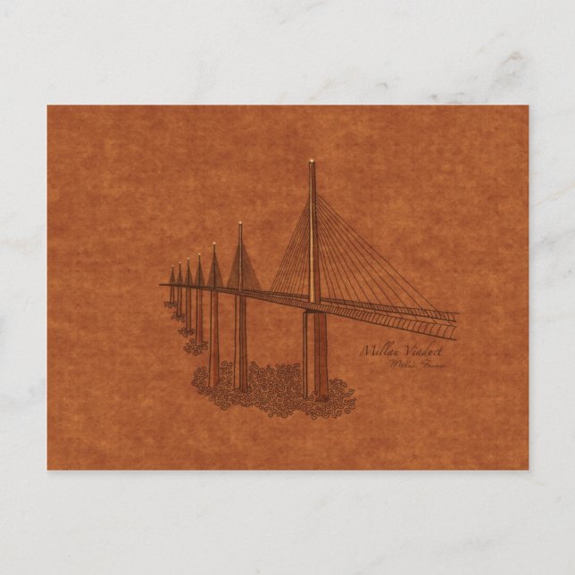 Bridges: Millau Viaduct, France Postcard (Front)