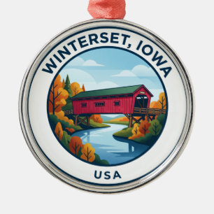 Bridges of Madison County USA Metal Ornament