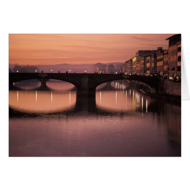 Bridges over the Arno River at sunset, 2 (Front Horizontal)